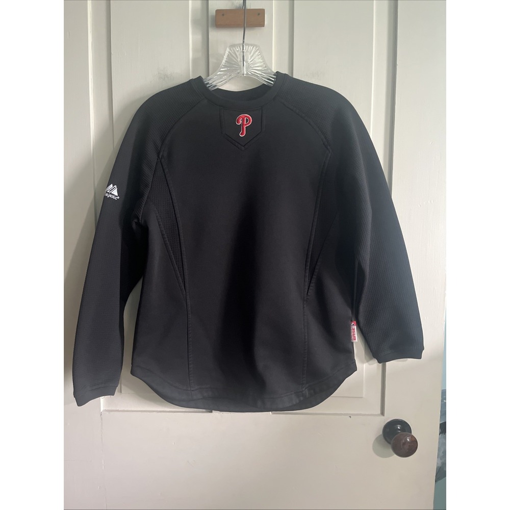 Philadelphia Phillies ThermaBase Pullover MLB Majestic Logo Size Small 2010